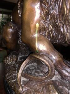 Restauration patine bronze animalier 